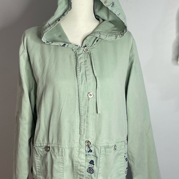 Melrose Studio Light Green Women’s Jacket Windbreaker Size L - Picture 8 of 15